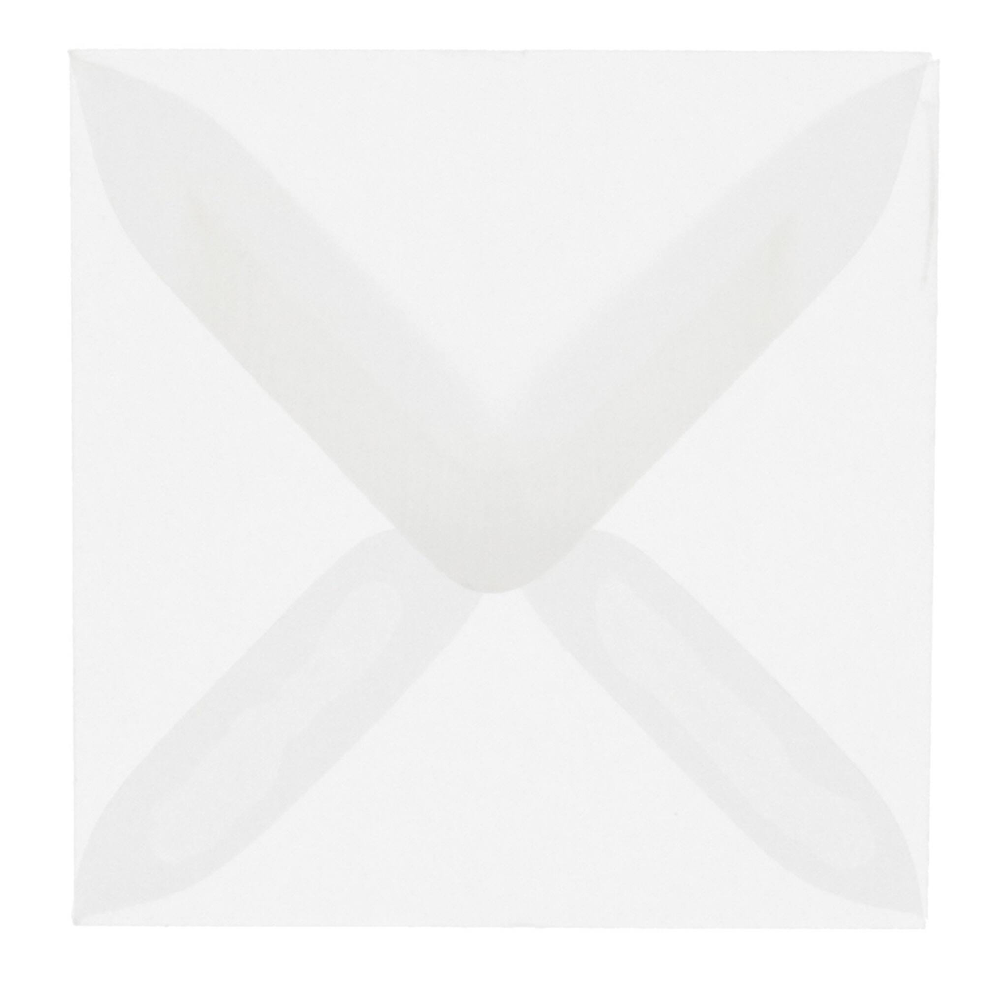 JAM Paper 3.125" x 3.125" Clear Square Translucent Vellum Invitation Envelopes